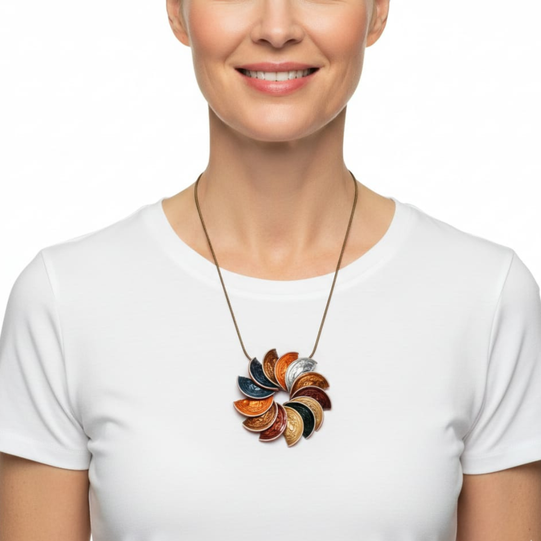 bZOIA Halsketting Mandala Flor Paete – Handgemaakte Design
